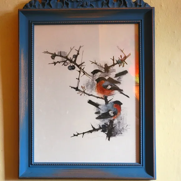 Vintage Multimedia Art with Distressed Frame - Picture 1 of 11